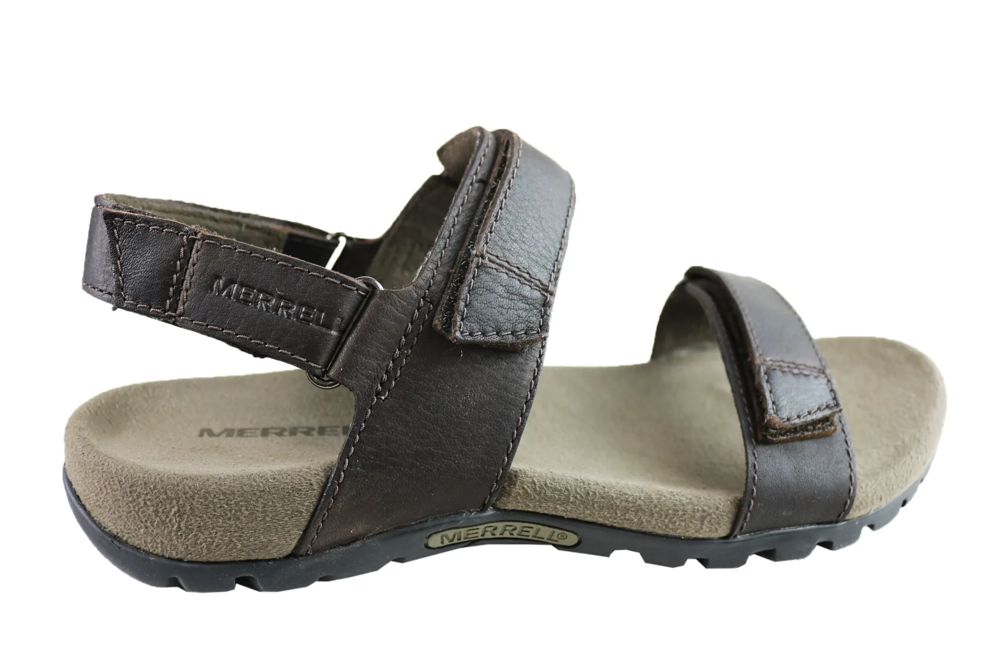 Merrell Mens Sandspur Backstrap Leather Sandals With Adjustable Straps