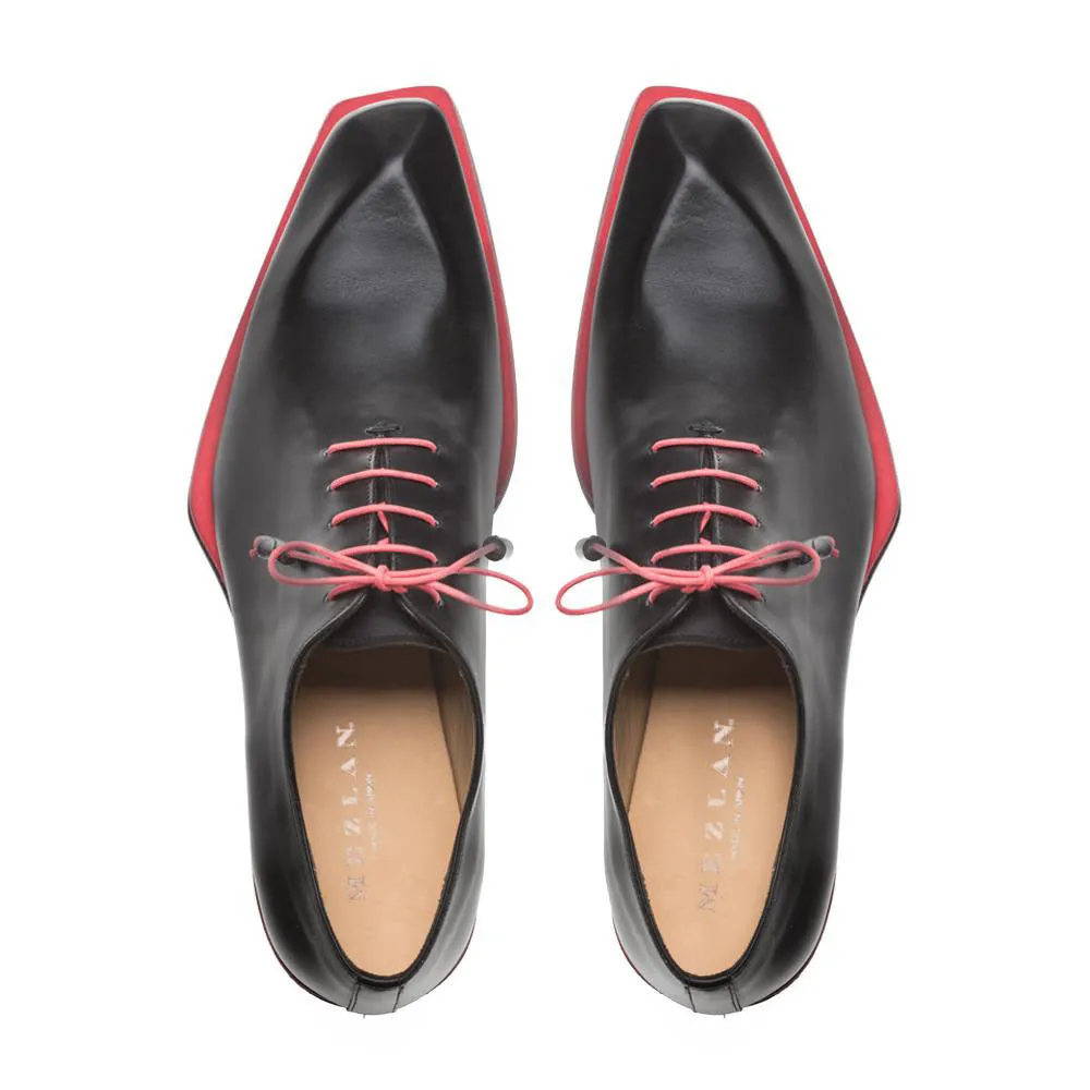 Mezlan Black Asymmetric Plain Toe Oxford