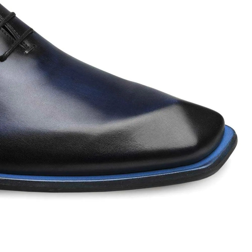 Mezlan Navy Asymmetric Plain Toe Oxford