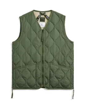 MILITARY W-ZIP V NECK DOWN VEST