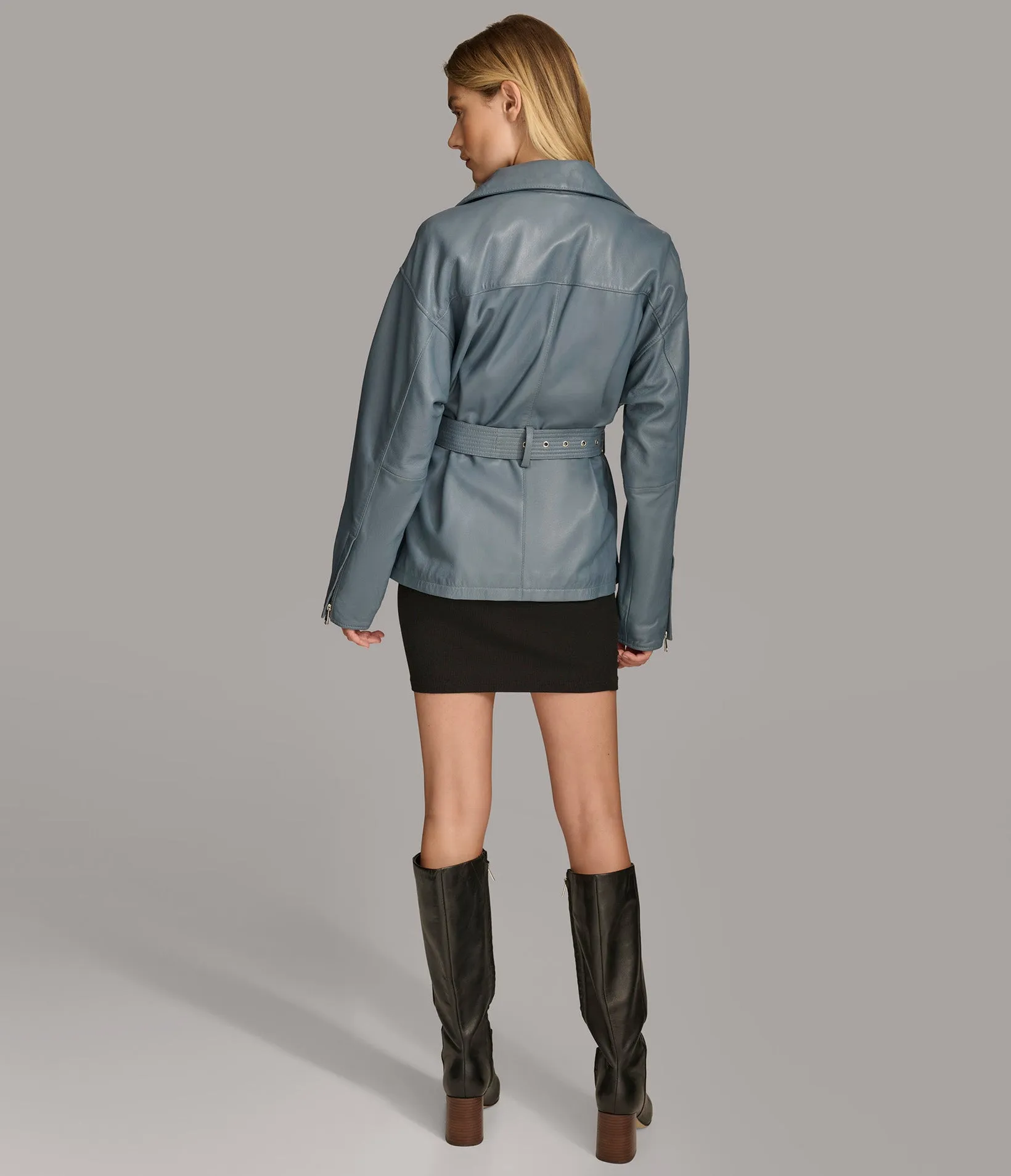 Monroe Belted Asymmetric Moto Jacket