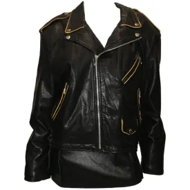 Montana Vintage 1980'S Black Leather Motorcycle Jacket