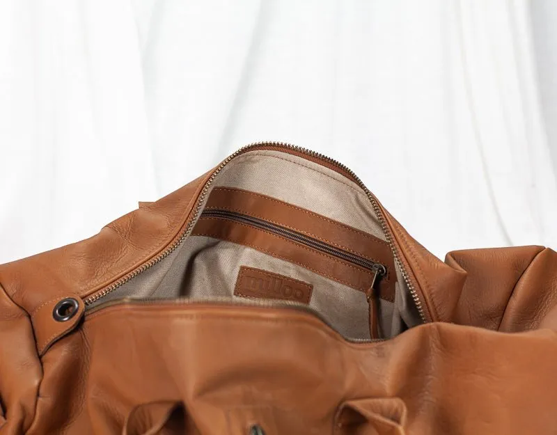 Nestor duffel bag - Brown leather