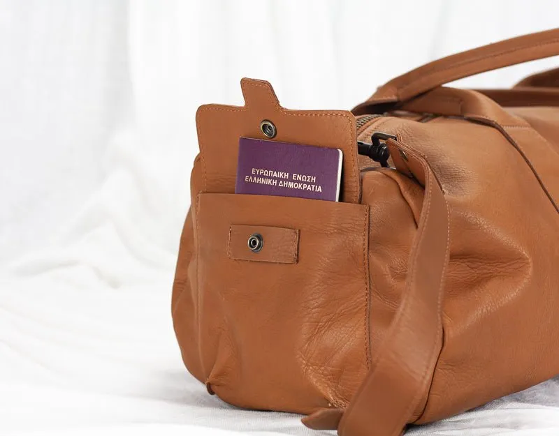 Nestor duffel bag - Brown leather