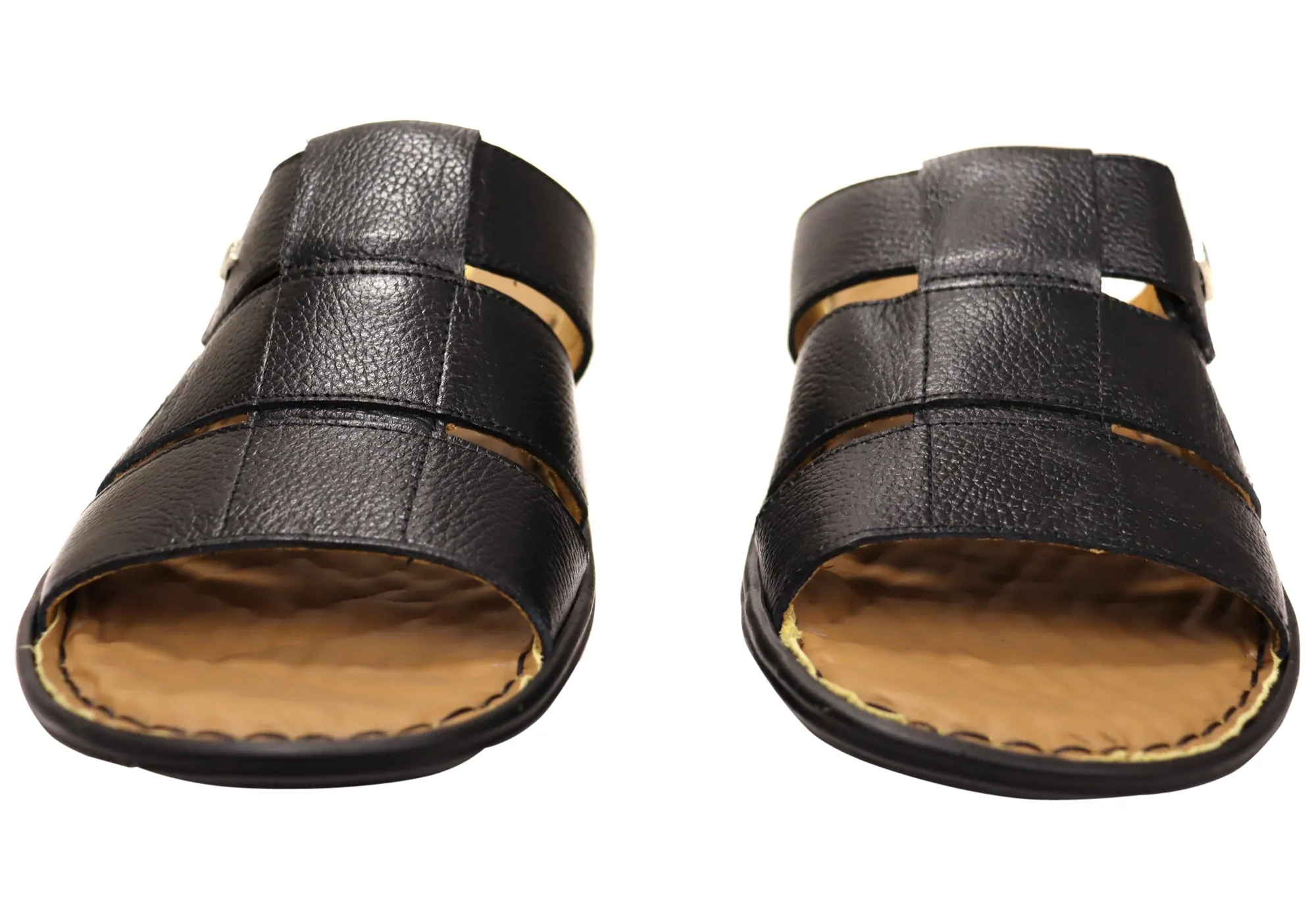 Opananken Andrew Mens Comfortable Brazilian Leather Slide Sandals