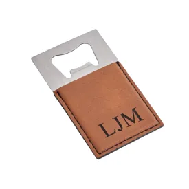 Personalized Leather Bottle Opener