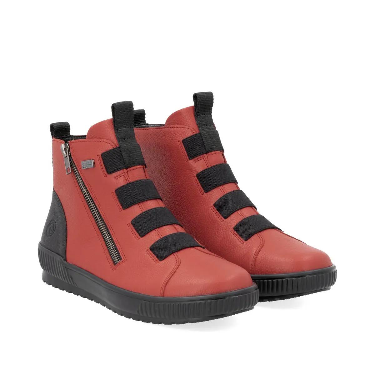 Red Side Zip Stretch Boot