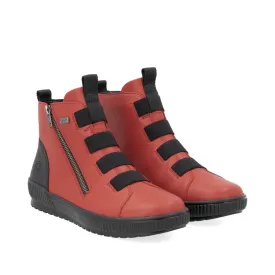 Red Side Zip Stretch Boot