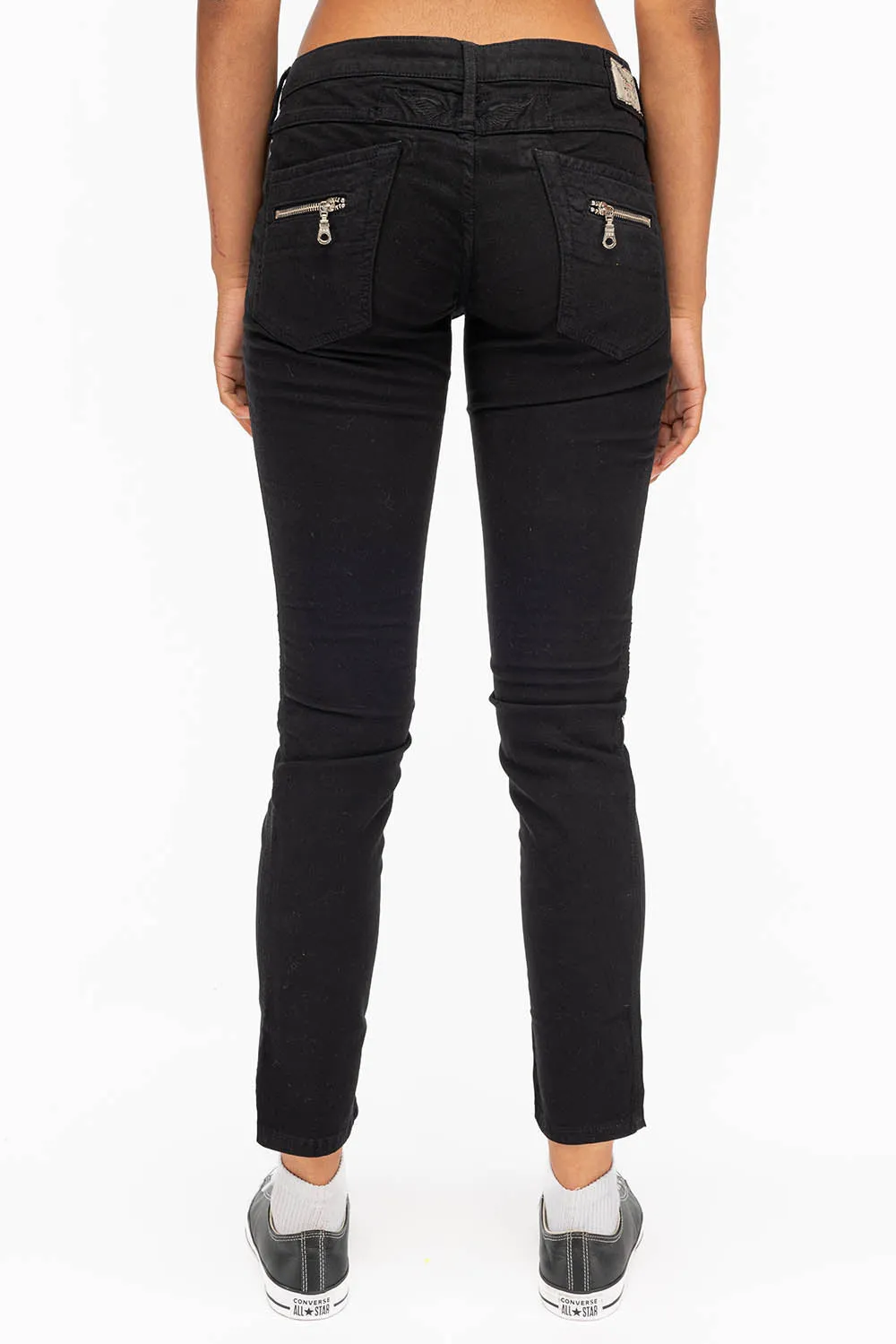 ROBIN'S BIKER WOMENS JEANS IN BLACK