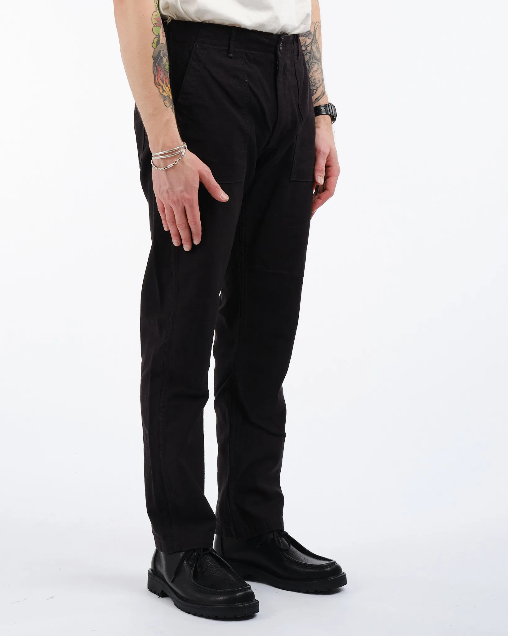 SLIM FIT FATIGUE PANTS BLACK