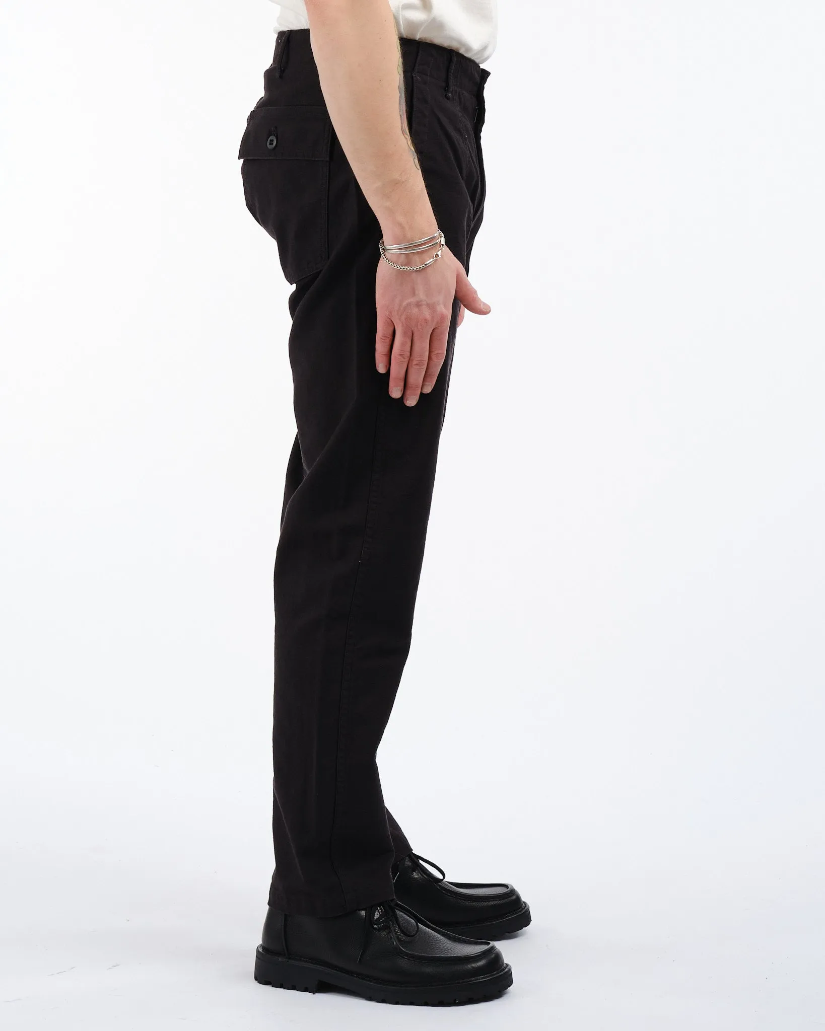 SLIM FIT FATIGUE PANTS BLACK