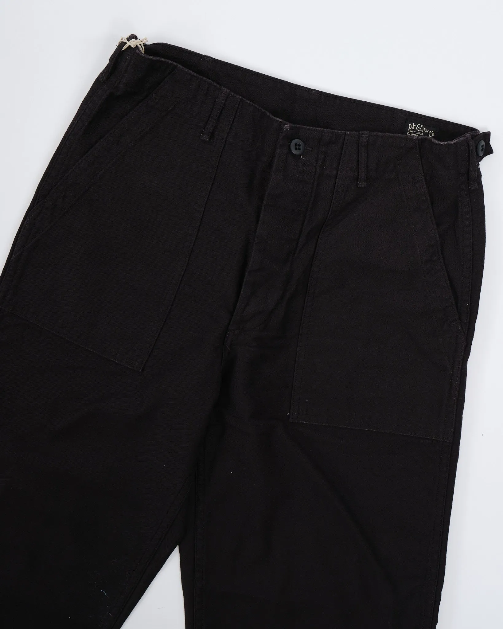 SLIM FIT FATIGUE PANTS BLACK