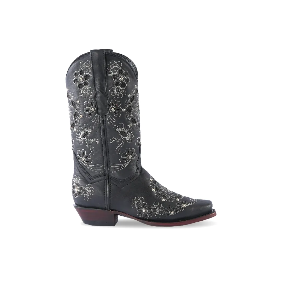 Texas Country Womens Western Boot Liga Black E328-1