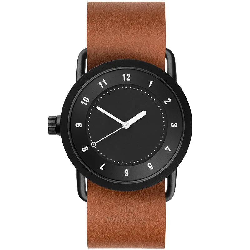 TID No.1 Black Dial / Natural Leather Strap / Black Buckle