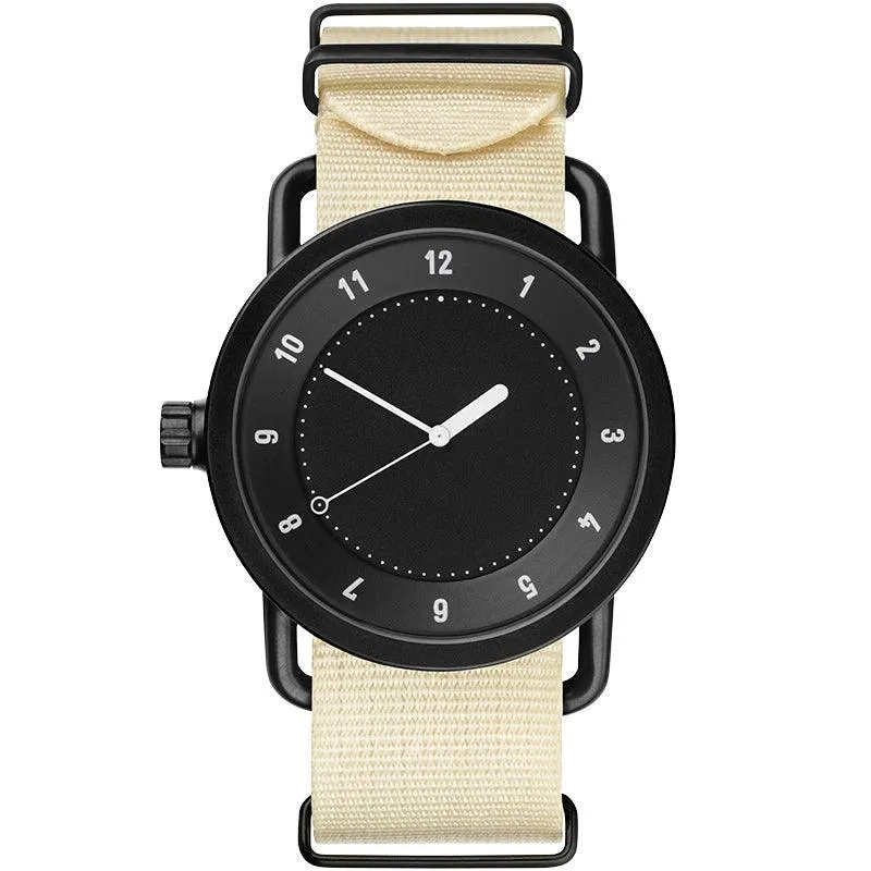 TID No.1 Black Dial / Natural Leather Strap / Black Buckle