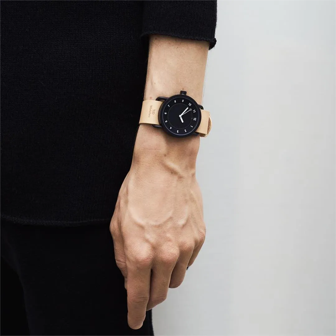 TID No.1 Black Dial / Natural Leather Strap / Black Buckle