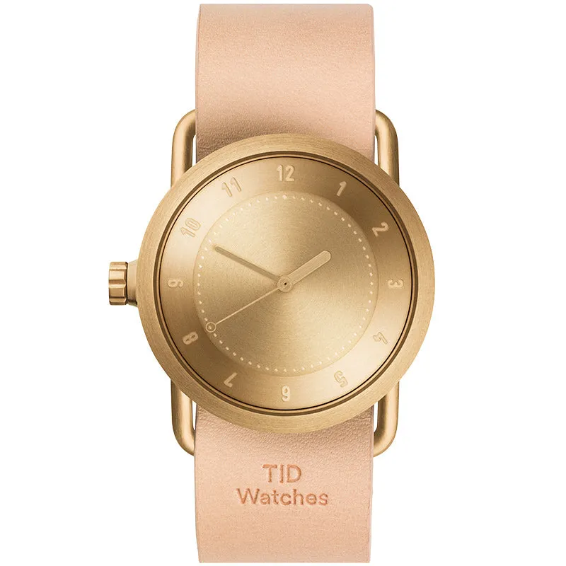 TID No.1 Gold Dial / Black Leather Strap / Gold Buckle