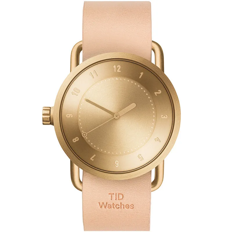 TID No.1 Gold Dial / Black Leather Strap / Gold Buckle