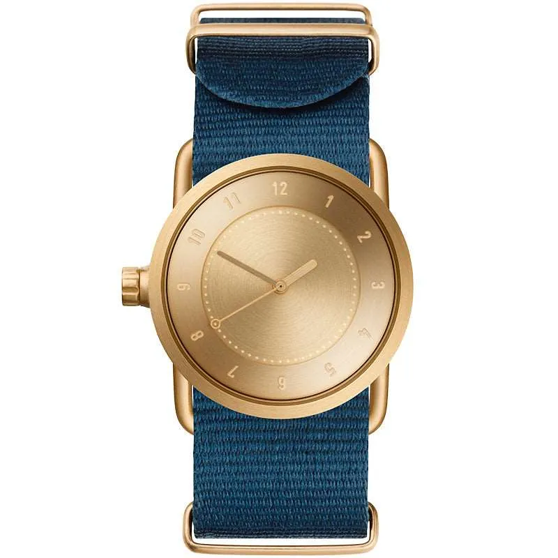 TID No.1 Gold Dial / Black Leather Strap / Gold Buckle