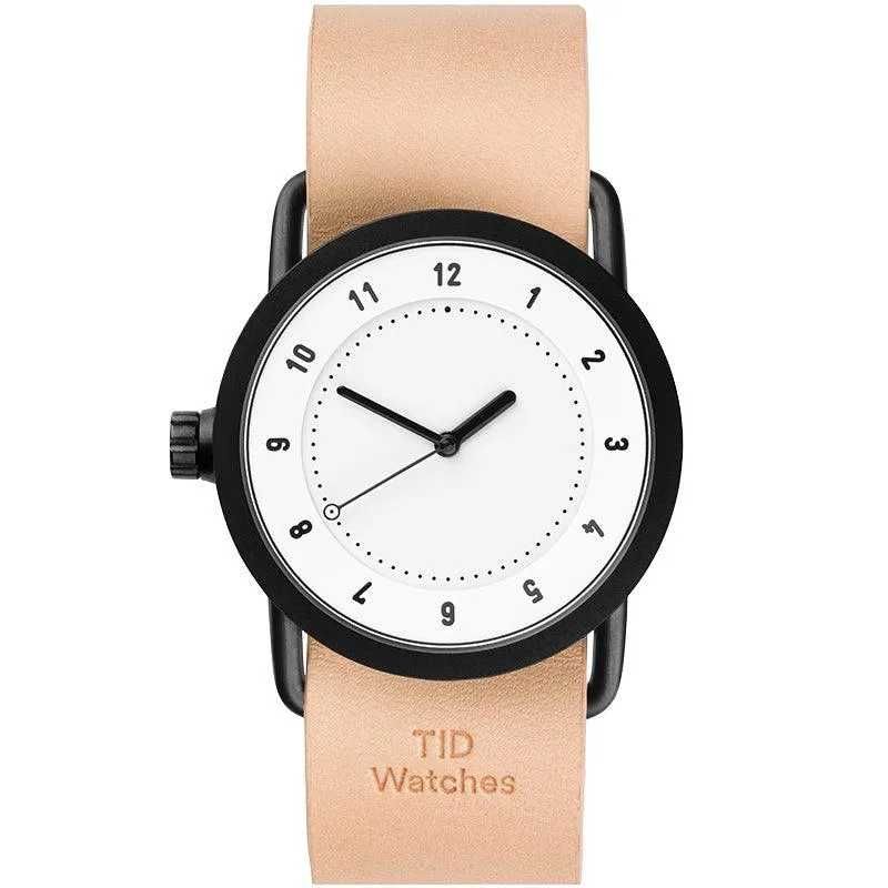 TID No.1 White Dial / Natural Leather Strap / Black Buckle