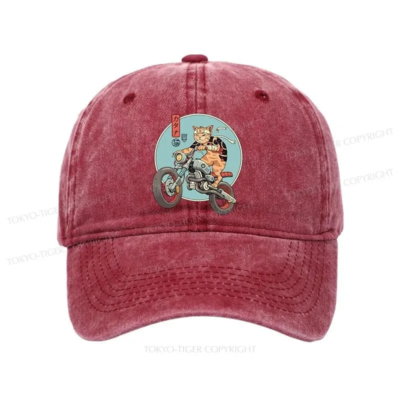 Tokyo-Tiger Catana Motorcycle Washed Cap