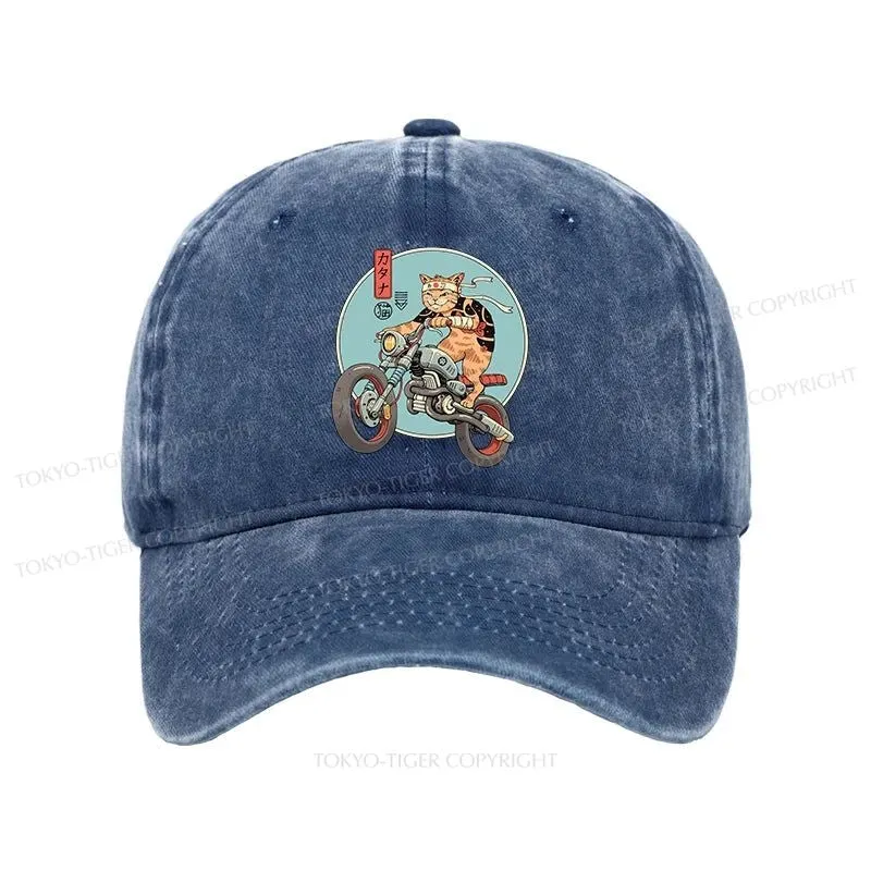 Tokyo-Tiger Catana Motorcycle Washed Cap