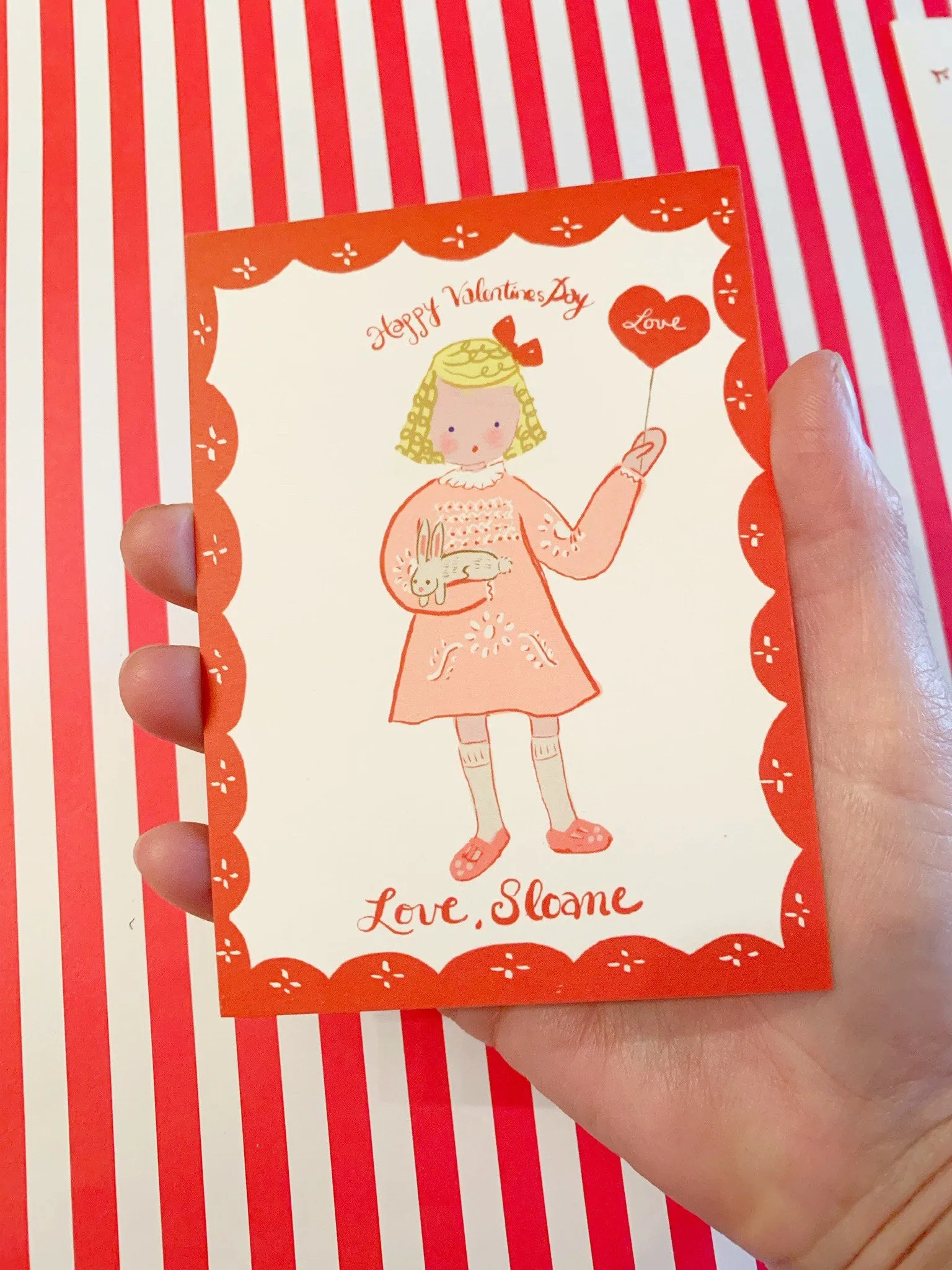 Valentine Cards- Boy with Red Shorts