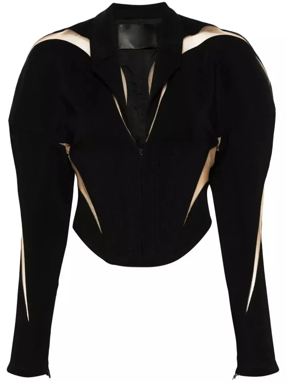 Women’s Black Spiral Illusion Corset Jacket