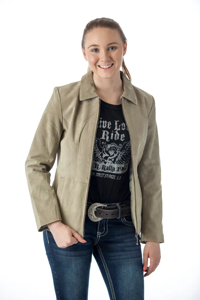 Women's Genuine Suede Leather Fashion Jacket - Imported