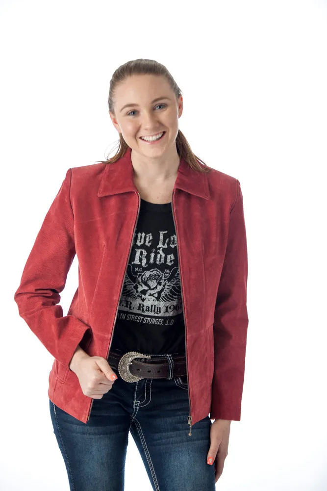 Women's Genuine Suede Leather Fashion Jacket - Imported