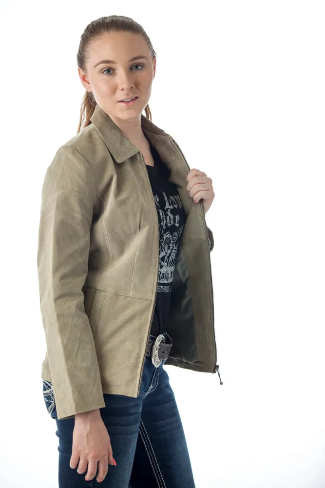 Women's Genuine Suede Leather Fashion Jacket - Imported